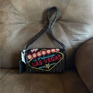 Black Beaded Las Vegas Women's Bag